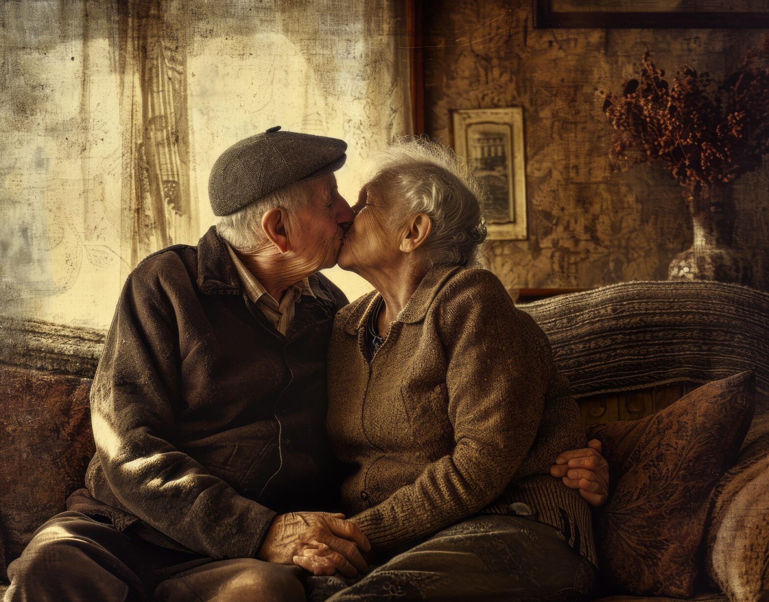 PHOTO COUPLE AGE QUI S'EMBRASSE